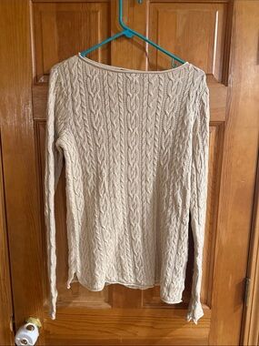 Lauren Ralph Lauren 100 % cotton knit sweater size large .
